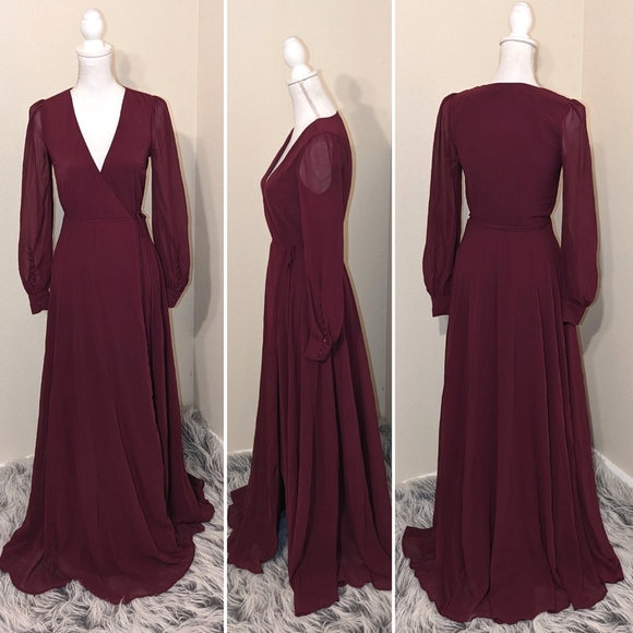 Lulu's Victorian aesthetic full length wrap dress XS - Picture 2 of 7